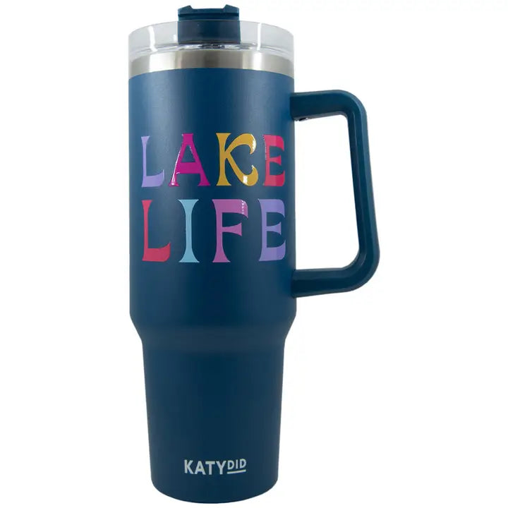 Katydid Lake Life 40 oz Tumbler Cup w/ Handle