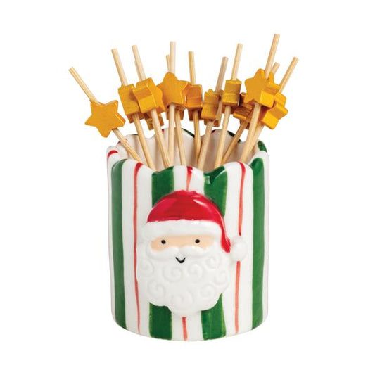 MUD PIE SANTA TOOTHPICK HOLDER
