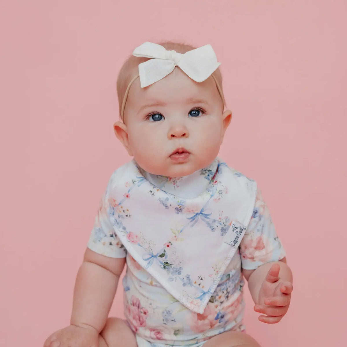 Copper Pearl 4 Pack Baby Bandana Bibs - Genevieve