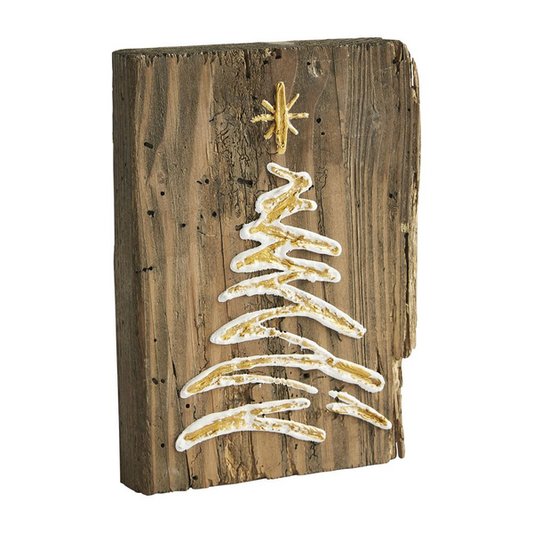 MUD PIE CHRISTMAS TREE GOLD PLAQUE