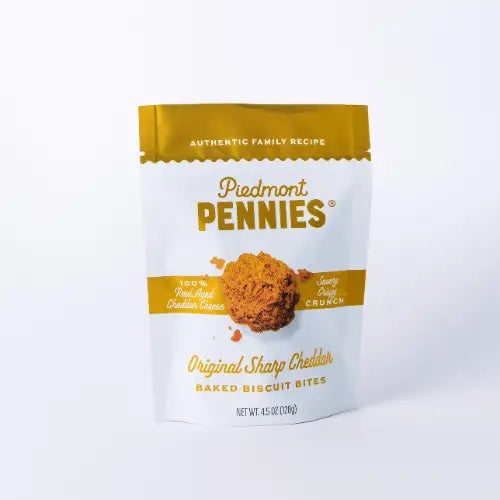 Piedmont Pennies Medium Pouch, Original Sharp Cheddar