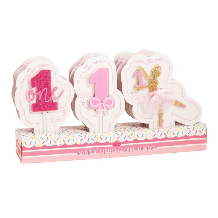 MUD PIE Girl Musical Birthday Cake Toppers