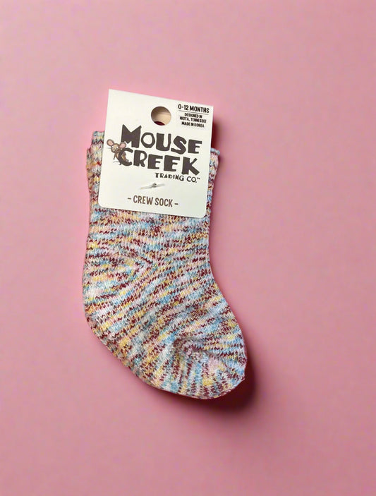 Mouse Creek Trading Co. Crew Sock-Whimsical Multi