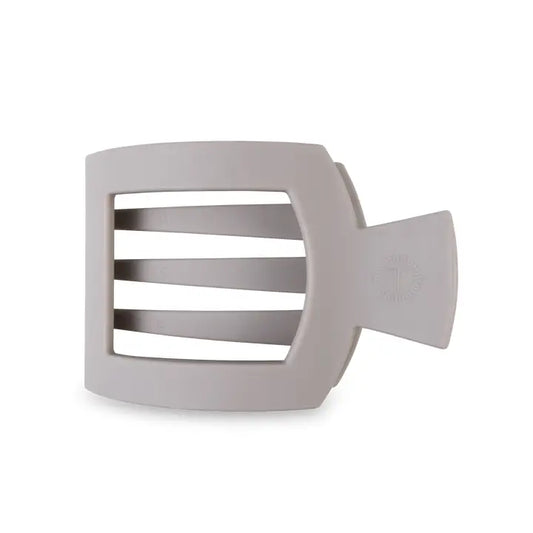 Teleties Square Flat Hair Clip | Large | Silver Flames