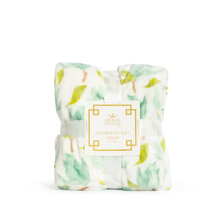 The Royal Standard Audrey Throw Soft Green/Multi 50x60