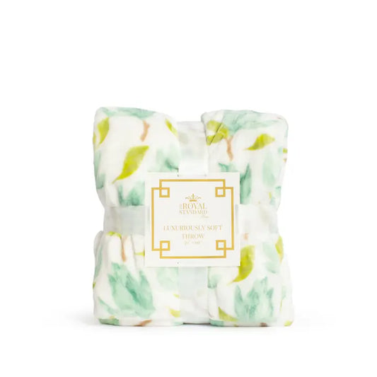 The Royal Standard Audrey Throw Soft Green/Multi 50x60