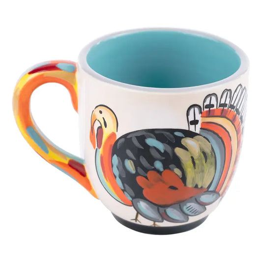 Glory Haus Colorful Turkey Feathers Mug
