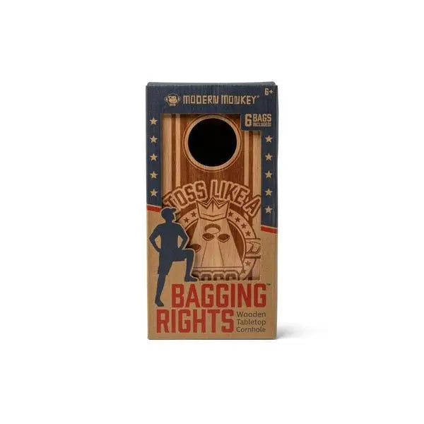 Modern Monkey Bagging Rights Wooden Tabletop Cornhole