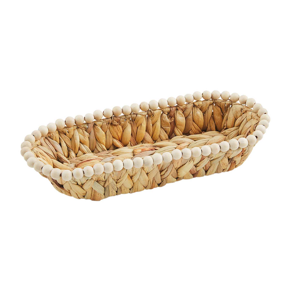 MUD PIE HYACINTH BEADED BREAD BASKET SET