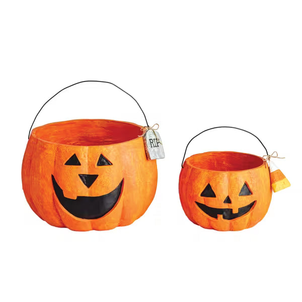 MUD PIE MACHE JACK-O-LANTERN TREAT BUCKETS