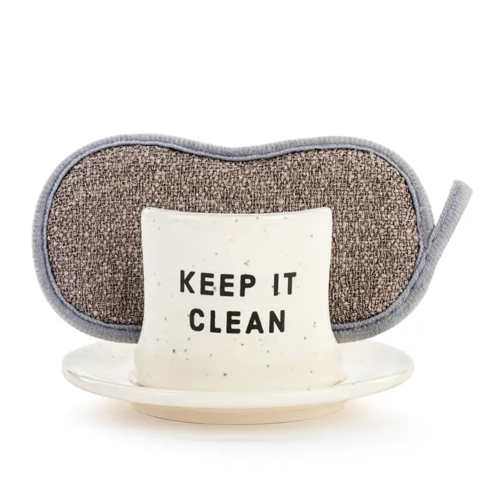 Demdaco Keep It Clean Soap Dish with Sponge