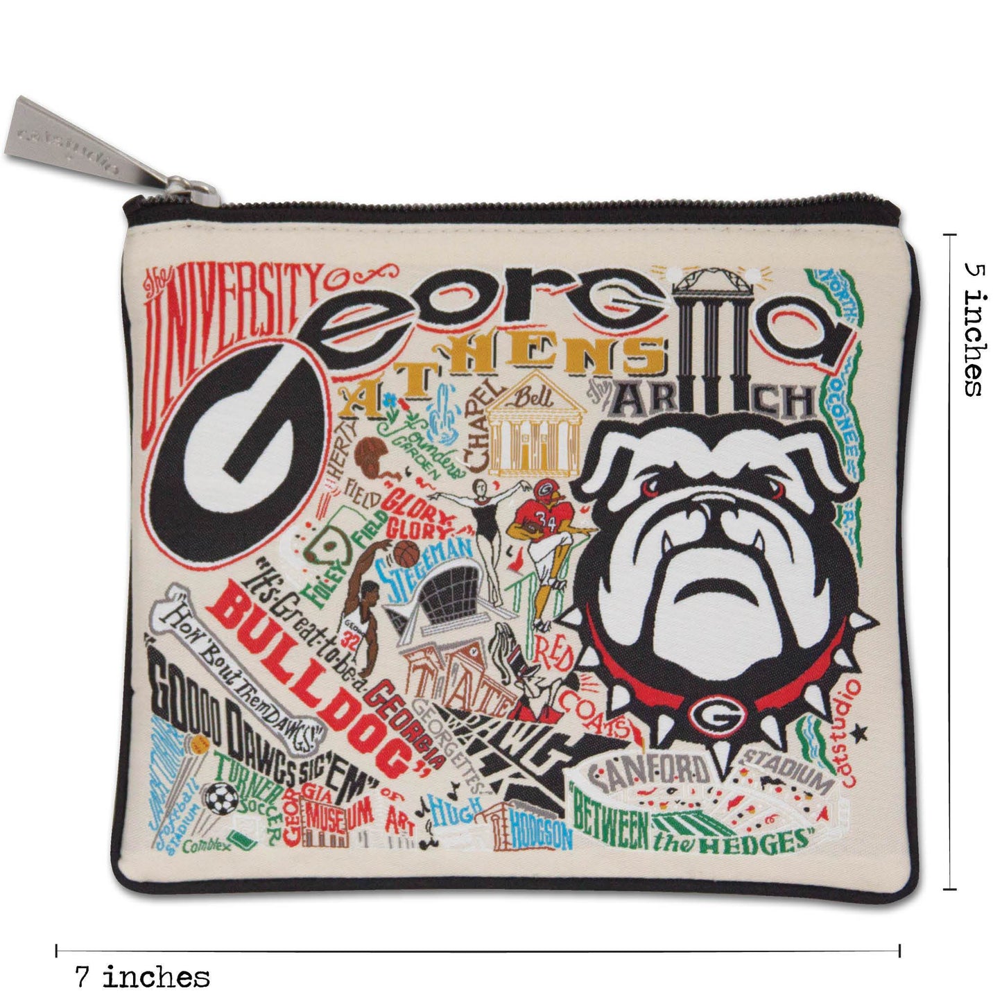 catstudio Georgia, University of Collegiate Zip Pouch