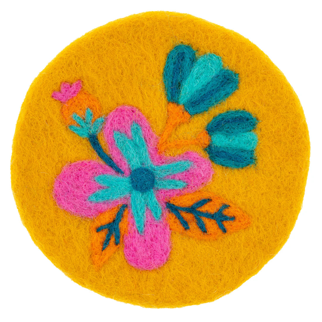 Karma Shelly Floral Felt Coasters