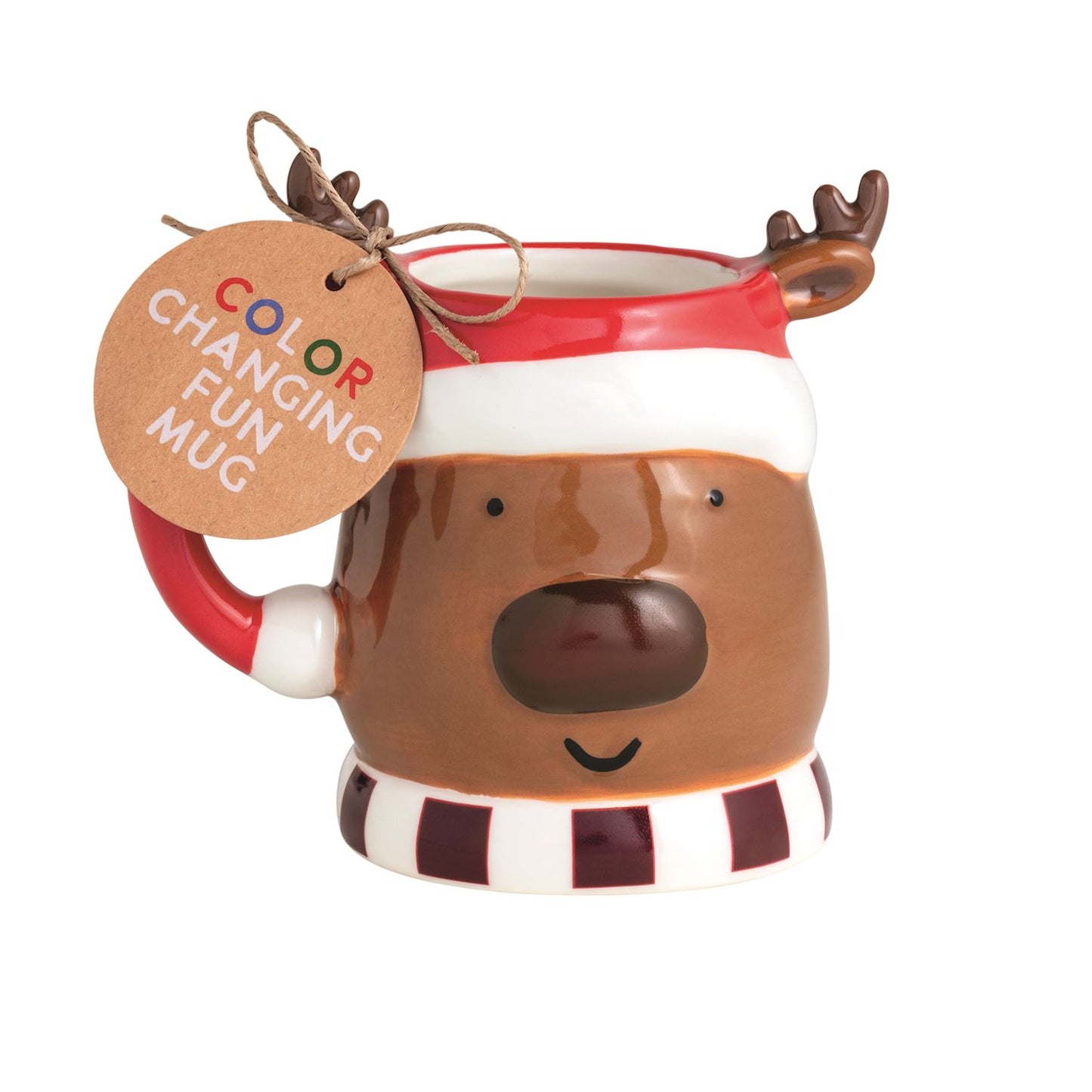 MUD PIE REINDEER COLOR CHANGING CHRISTMAS MUG