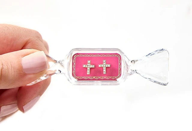 The Candy Dish Earrings - Hot Pink