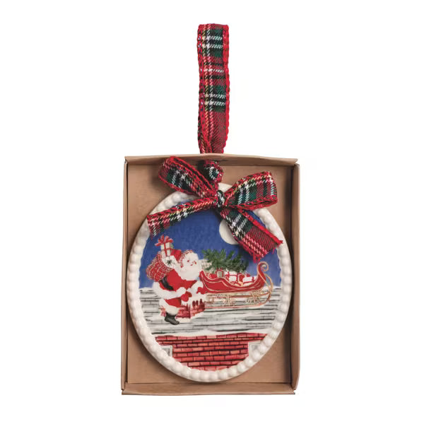 MUD PIE CHRISTMAS ROOFTOP SCENE ORNAMENT