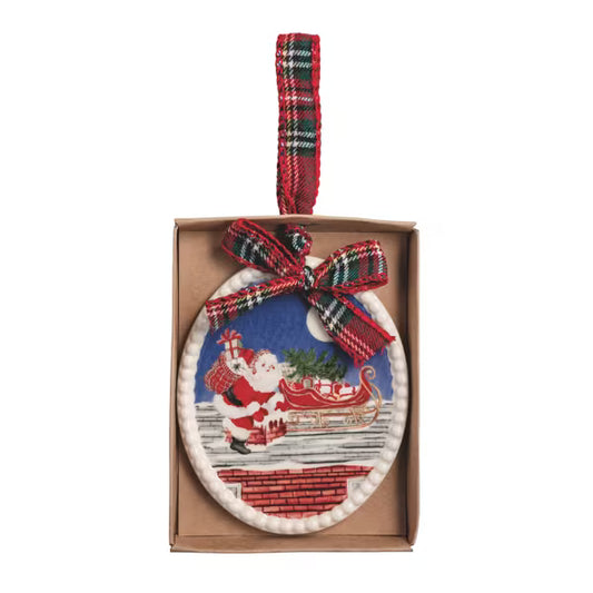 MUD PIE CHRISTMAS ROOFTOP SCENE ORNAMENT
