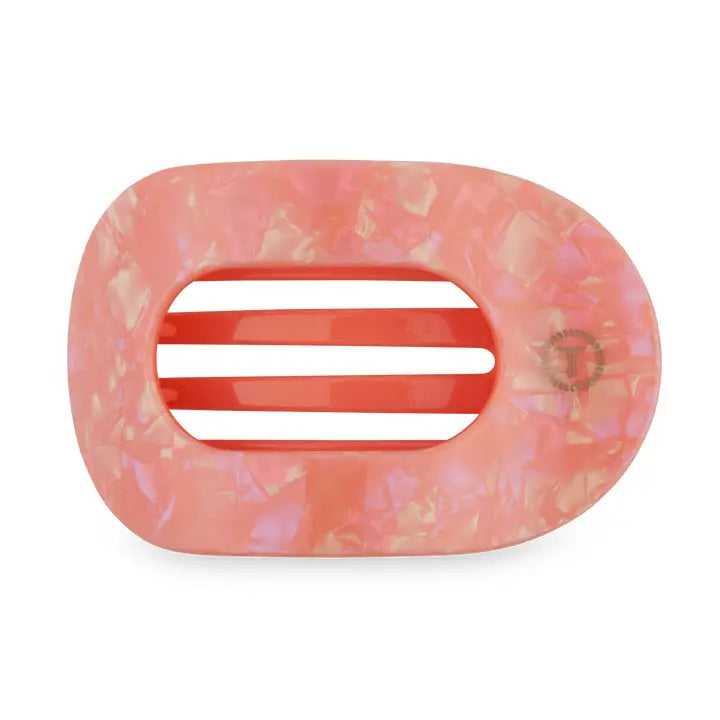 Teleties Flat Round Hair Clip | Medium | Dreamsicle