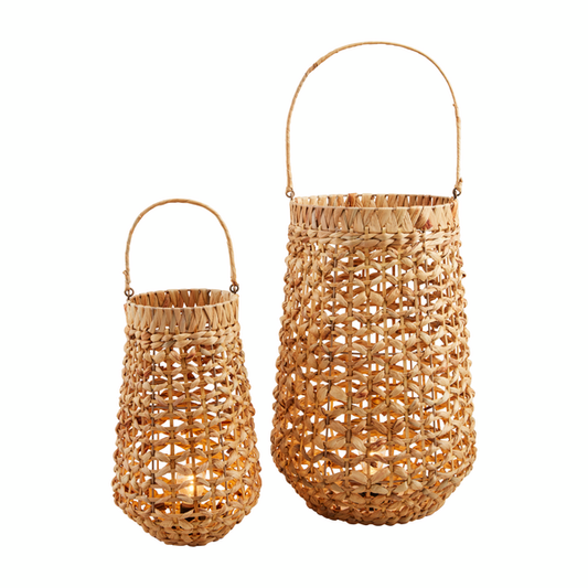 MUD PIE WOVEN LIGHT-UP LANTERNS