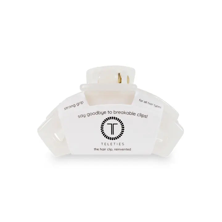 Teleties Open Hair Clip | Tiny | Coconut White