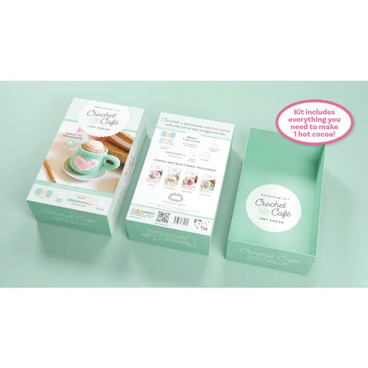 Crochet Café Amigurumi Kit Hot Cocoa