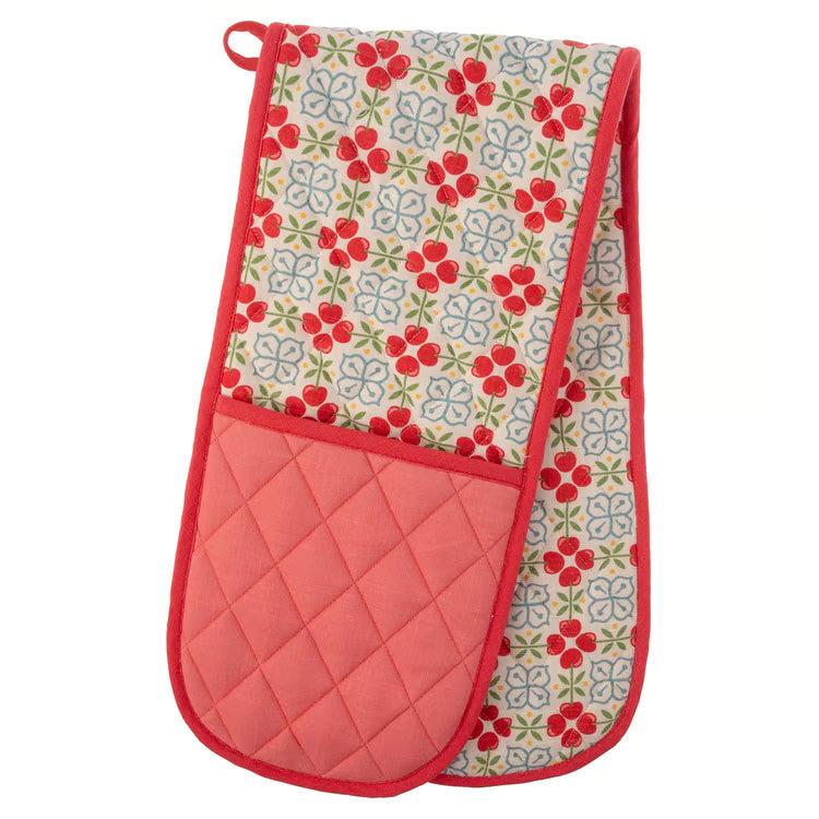 KARMA DOUBLE OVEN MITT CHERRY