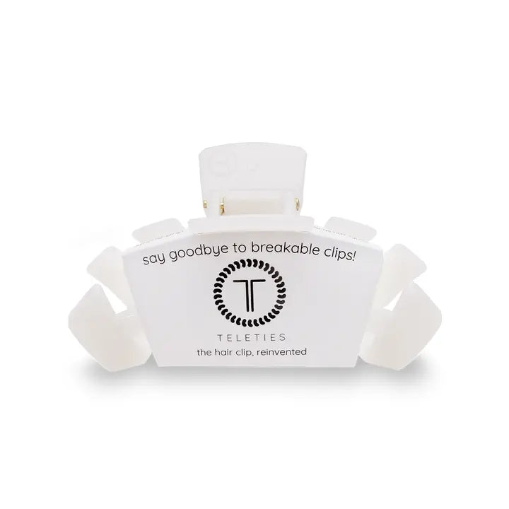 Teleties Classic Hair Clip | Small | Coconut White