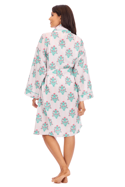 MUD PIE DAHLIA BLOCK PRINT ROBE