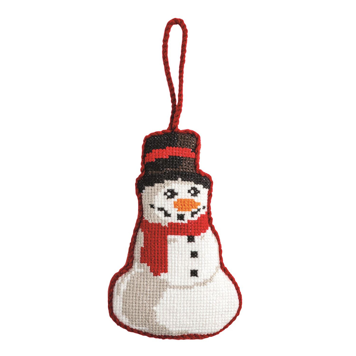 MUD PIE SNOWMAN NEEDLEPOINT ORNAMENT