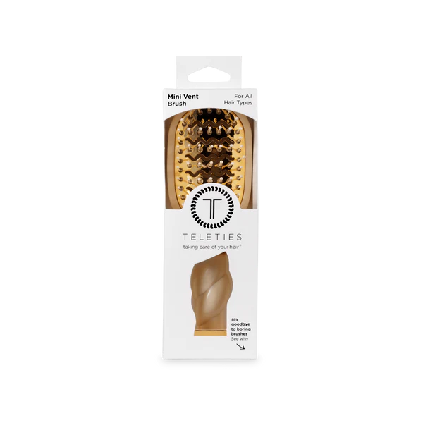 Teleties Mini Vented Hair Brush - Tan