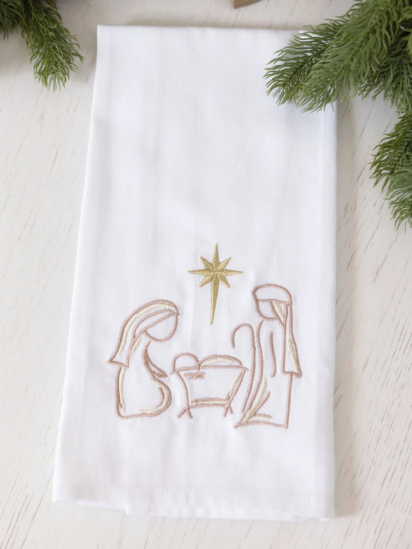 Mary Square Tea Towel | Nativity