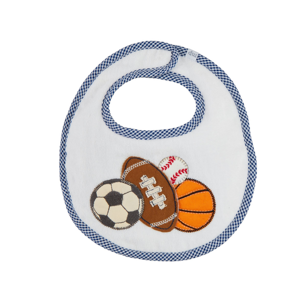 MUD PIE SPORTS APPLIQUE TERRY BIB