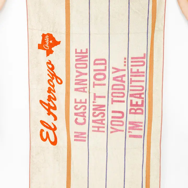 El Arroyo Beach Towel - 36" X 70" - I'm Beautiful