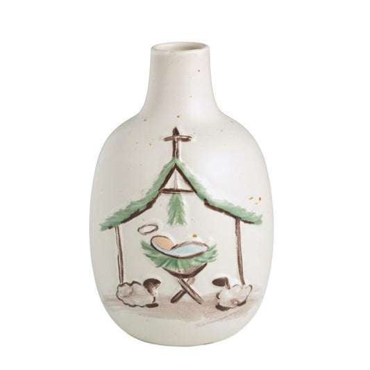 MUD PIE LARGE NATIVITY BUD VASE