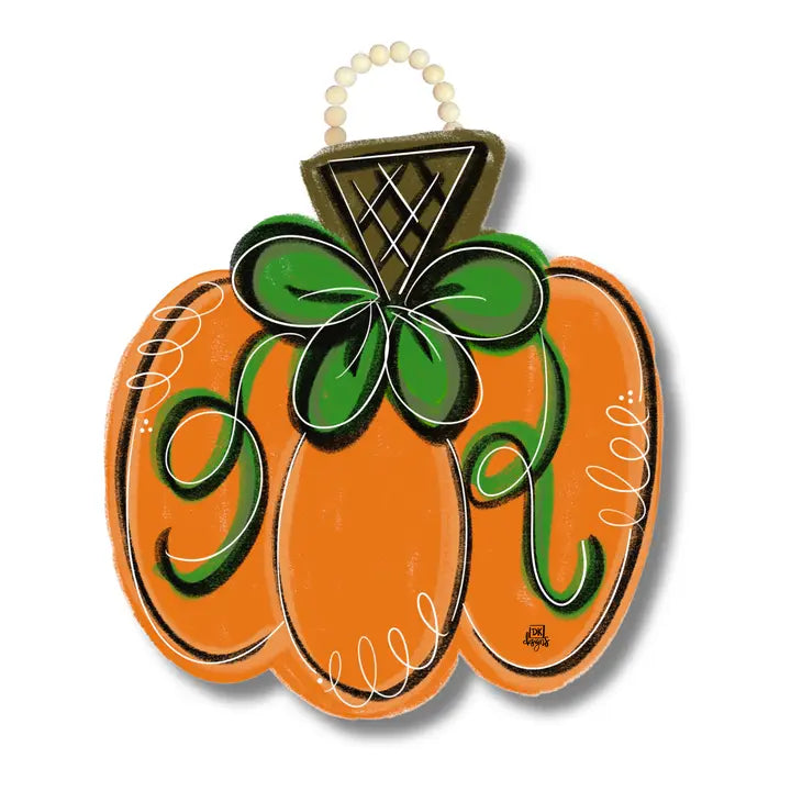 DK Designs Classic Pumpkin Door Hanger