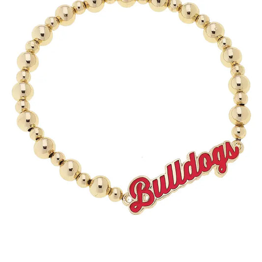Canvas Style Georgia Bulldogs Autograph Enamel Stretch Bracelet