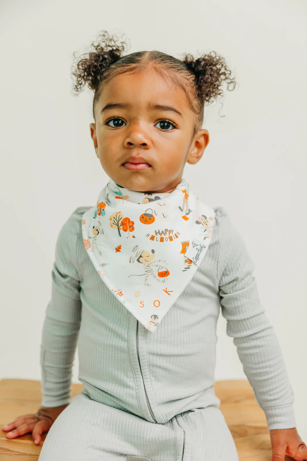 Copper Pearl Mickey Mouse's Boo Bash Baby Bandana Bibs