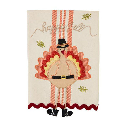 MUD PIE PILGRIM TURKEY DANGLE LEG TOWEL