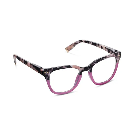 Peepers Faye (Blue Light)-Black Marble/Pink-+2.00