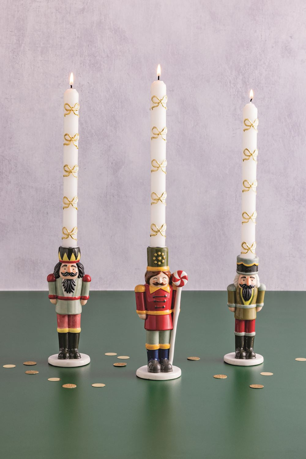 MUD PIE SMALL NUTCRACKER TAPER HOLDER