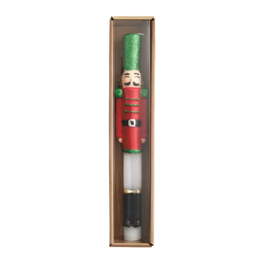 Mud Pie Red Nutcracker Taper Candle