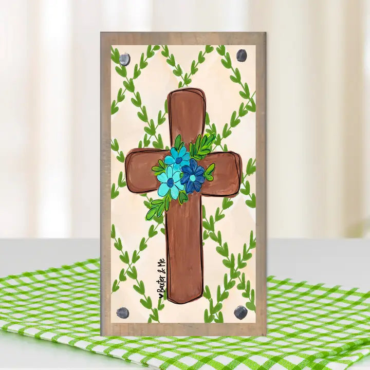 Baxter & Me Spring Cross Driftwood Happy Block