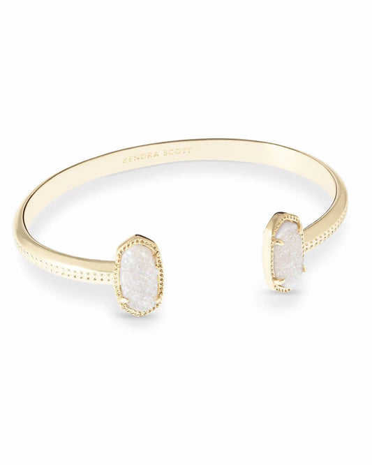 Kendra Scott Elton Gold Cuff Bracelet in Iridescent Drusy