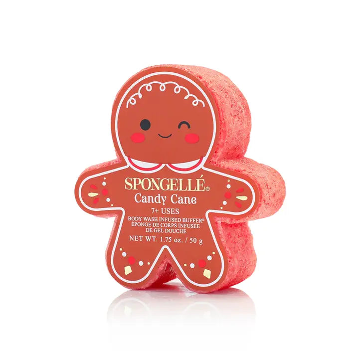 Spongelle Candy Cane Gingerbread Holiday Buffer