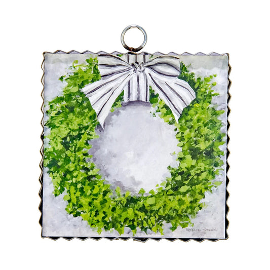 The Round Top Collection Mini Boxwood Wreath Print