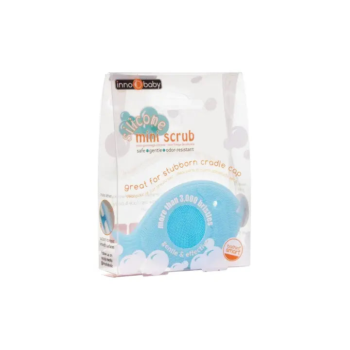 Innobaby Silicone Mini Bath Scrub For Babies / Cradle Cap Brush-Aqua