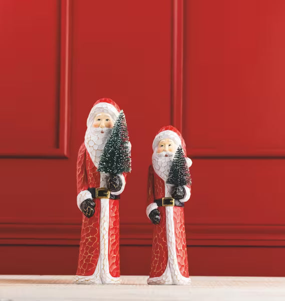 MUD PIE SMALL CARVED SANTA