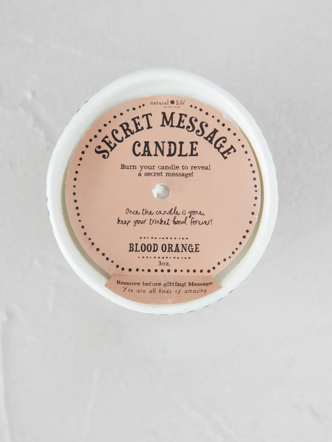 Natural Life Secret Message Candle-Amazing