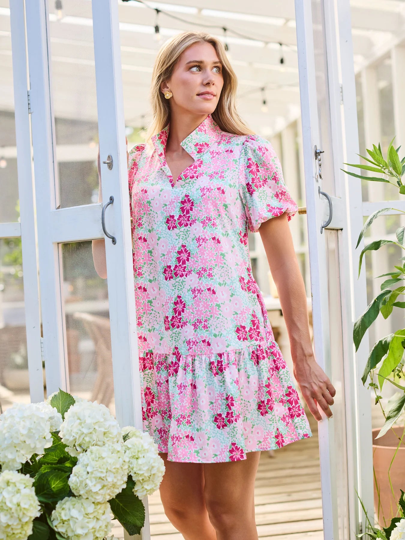 Mary Square Nancy Dress | Petal Perfect Pink