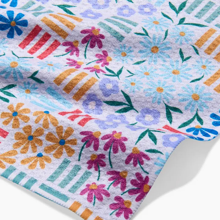 Geometry Floral Garden Dishcloth Set